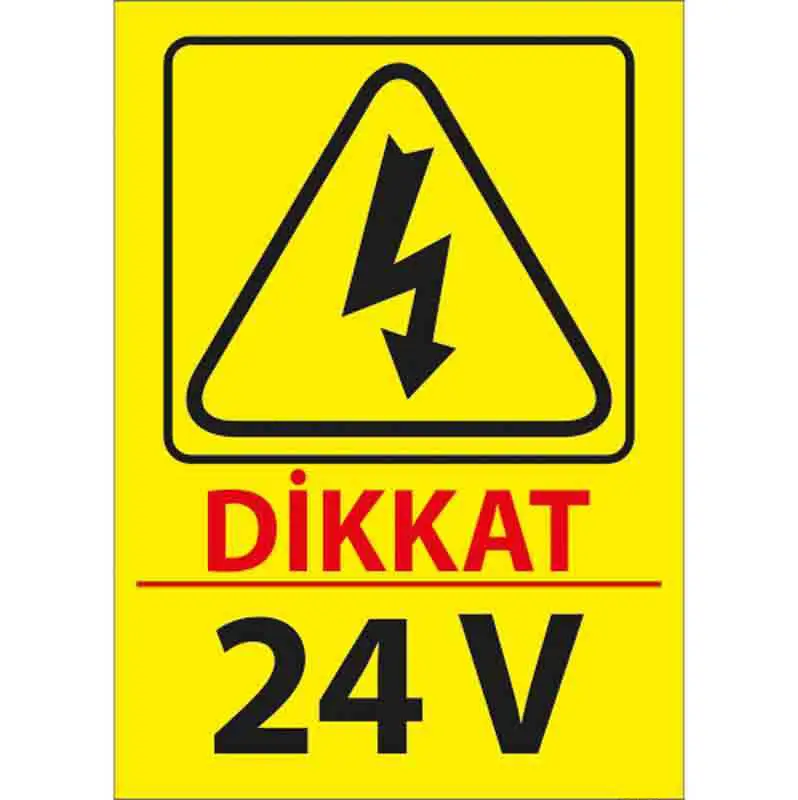 24 V Uyarı Levhası