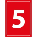5 Rakamı Depolama Levhası