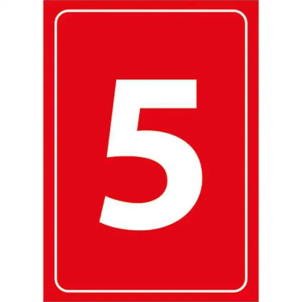5 Rakamı Depolama Levhası