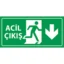 Acil Çıkış Levhası Aşağı Yön