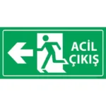 Acil Çıkış Levhası Sol Yön