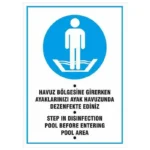 Ayak Havuzu Uyarı Levhası