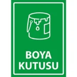 Boya Kutusu Uyarı Levhası