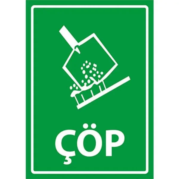 Çöp İşaret Uyarı Levhası