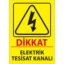 Elektrik Tesisat Kanalı Uyarı Levhası