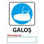 Galoş Bulunduğu Yer Uyarı Levhası