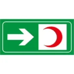 İlk Yardım Dolabı Sağ Ok Uyarı Levhası