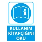 Kullanım Kitapçığını Oku Uyarı Levhası