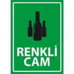 Renkli Cam Uyarı Levhası