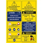 Şantiye Uyarıları Uyarı Levhası