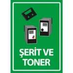 Şerit Ve Toner Uyarı Levhası