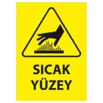 Sıcak Yüzey Uyarı Levhası