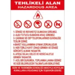 Tehlikeli Alan Talimatı Levhası