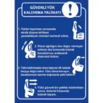 Yük Kaldırma Talimatı Levhası
