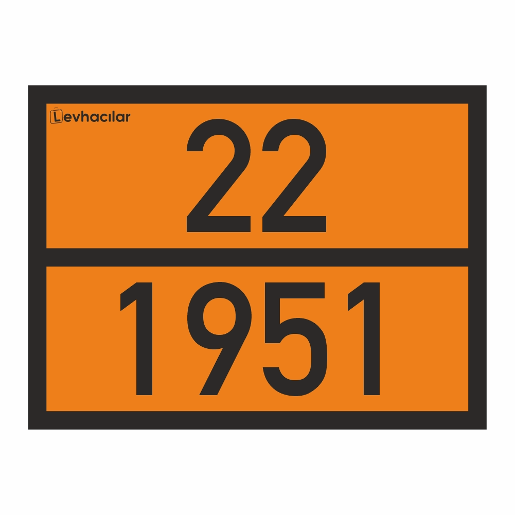 22-1951 ADR Levha LİKİT ARGON Turuncu Plaka