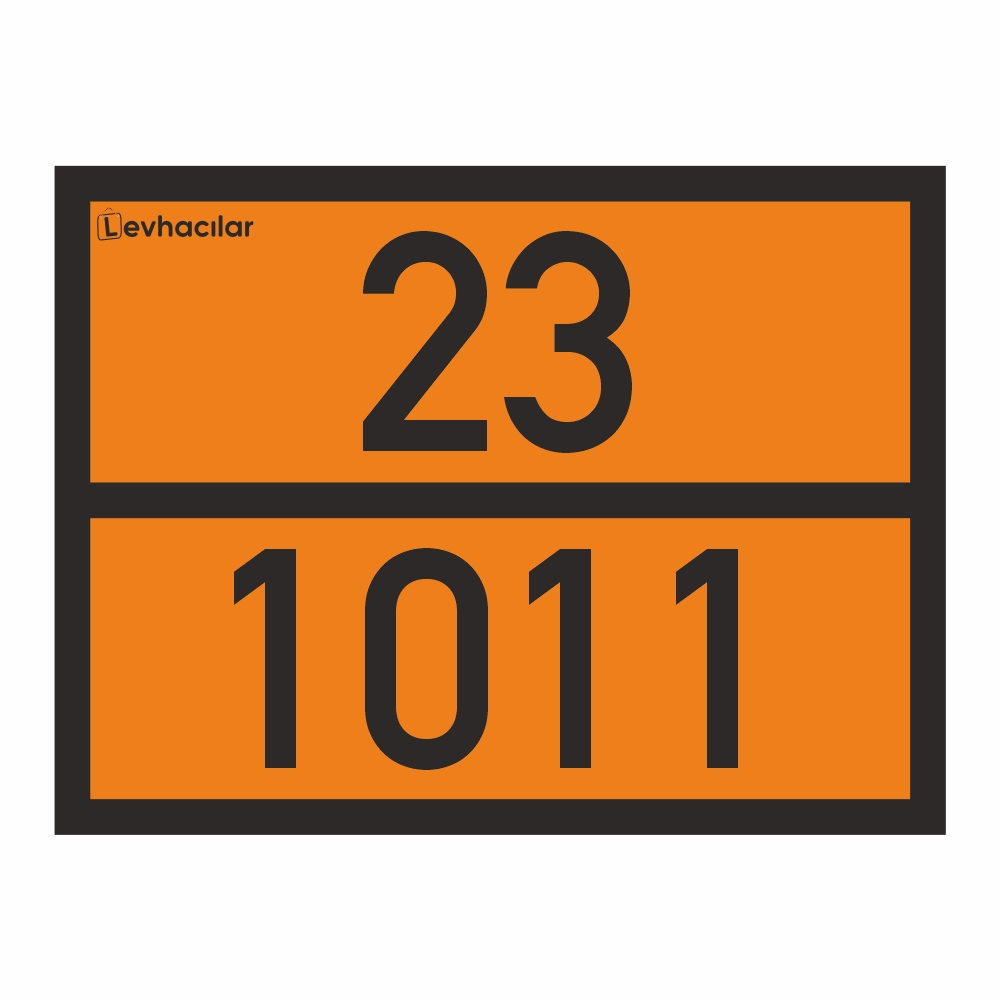 23-1011 ADR Levha BÜTAN, Alüminyum Turuncu Tehlikeli Madde Plakası