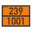 239-1001 ADR Levha Çözünmüş Asetilen, Turuncu Alüminyum Plaka