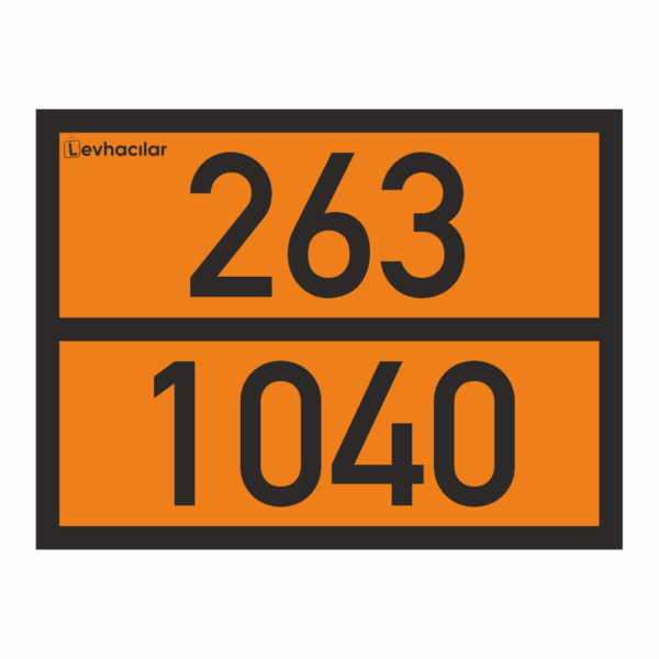 263-1040 ADR Levha Etilen Oksit İşaretleme