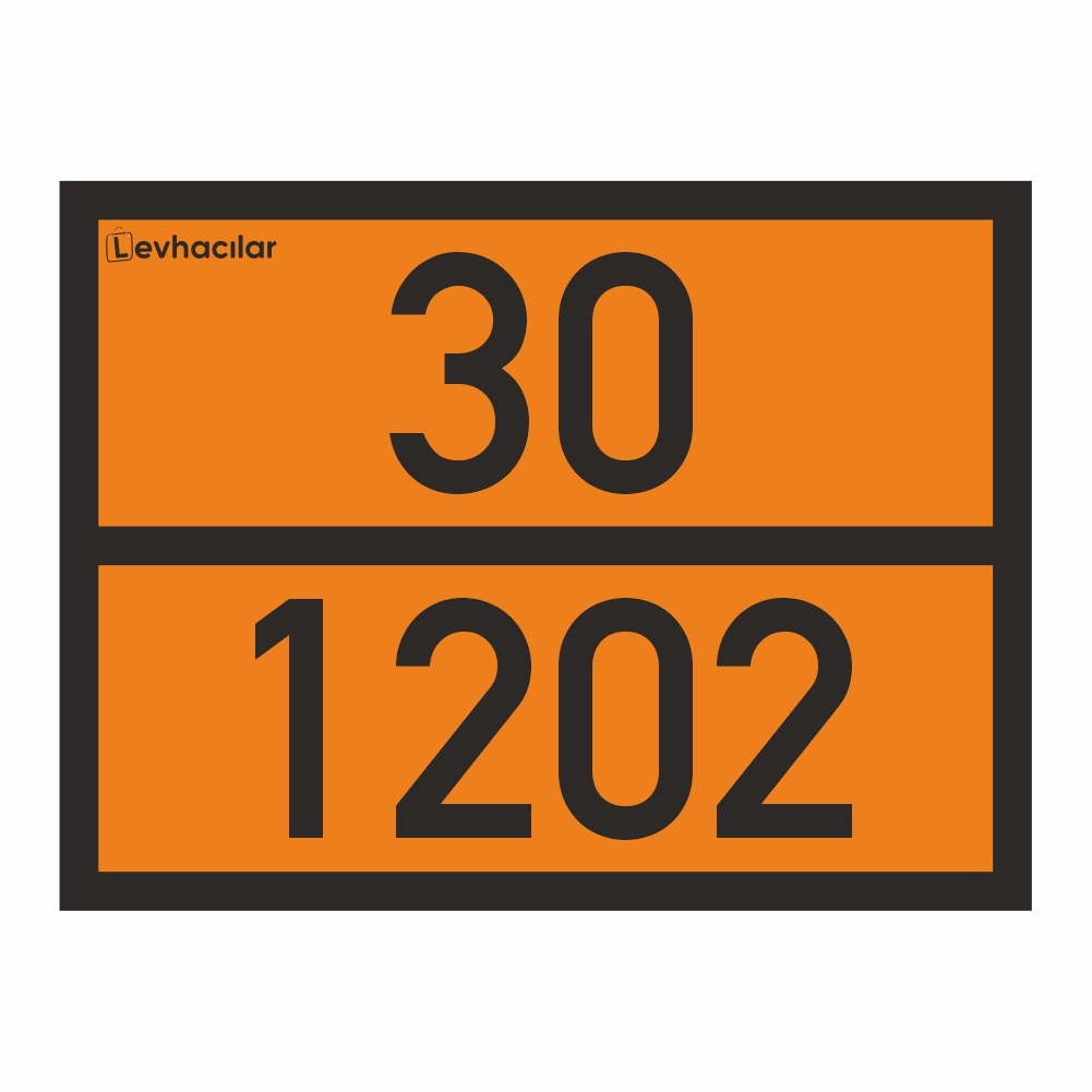 30-1202 adr levha dizel mazot, 30x40 turuncu plaka