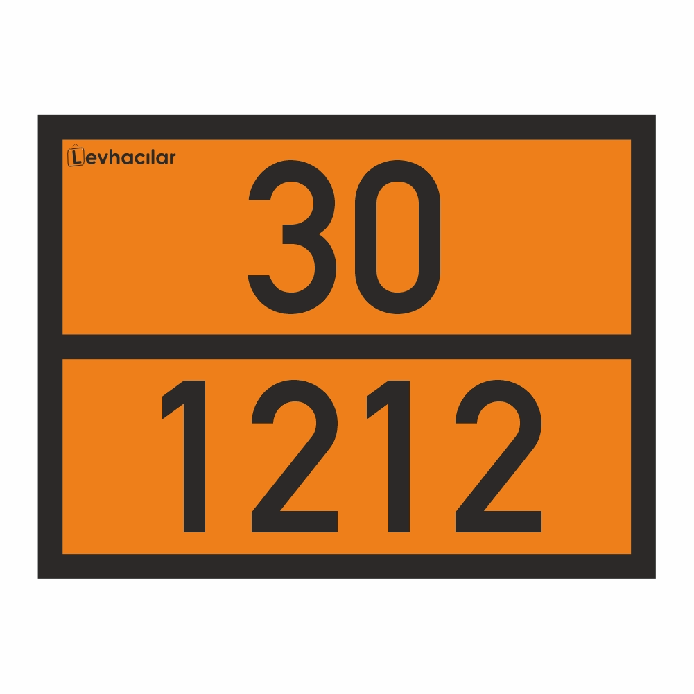 30-1212 ADR Levha - İZOBÜTANOL (İZOBİT ALKOL) Turuncu Tabela