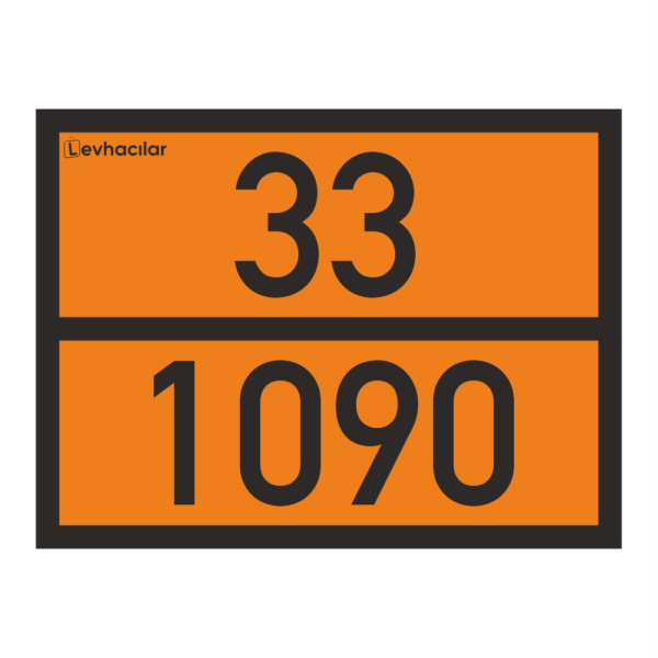 33-1090 ADR Levha - Aseton Taşıma Tabelası