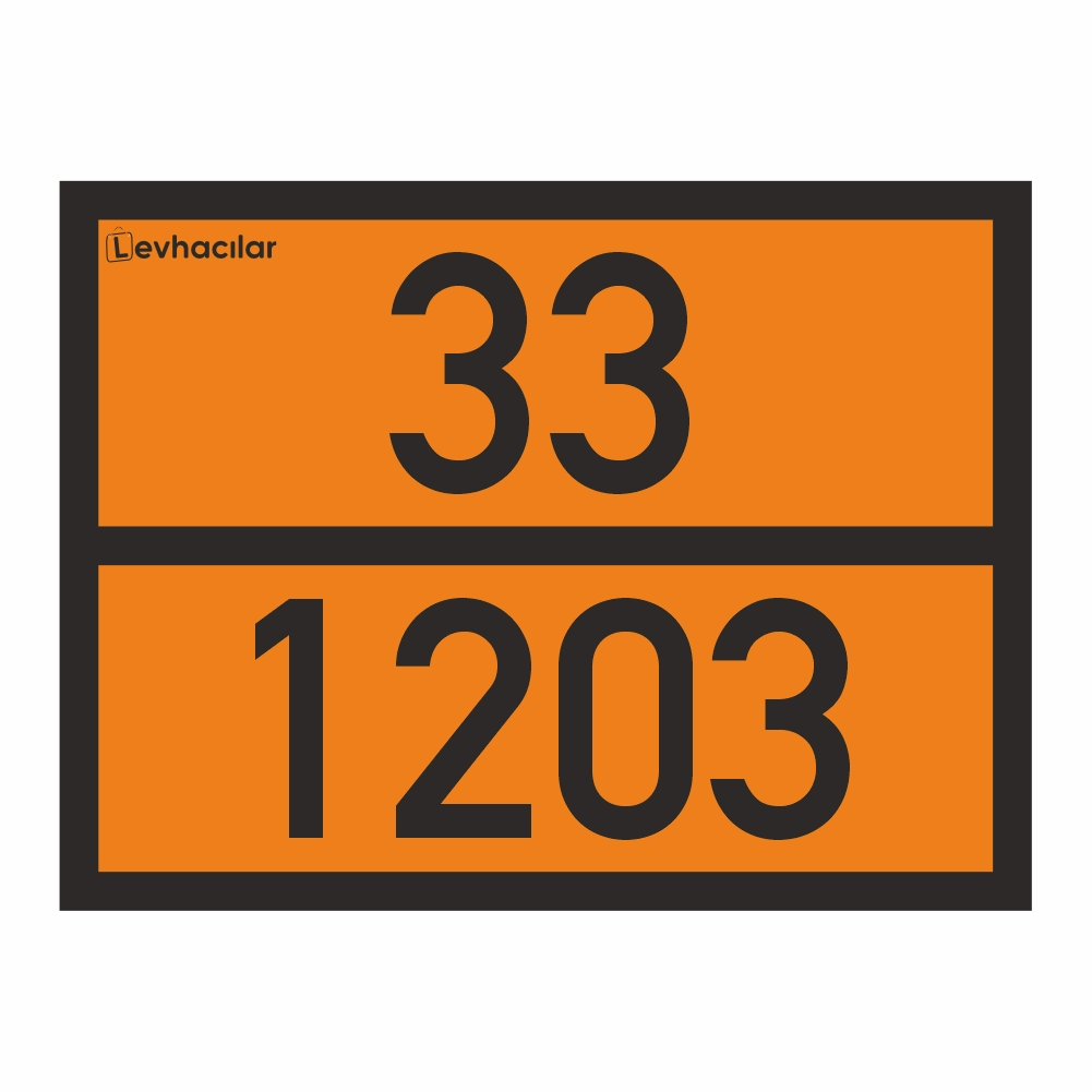 33-1203-benzin-petrol 33-1203 ADR Levha benzin ve petrol tankeri metal işareti