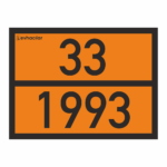 33-1993 ADR Levha önden görünüm, metal tehlikeli madde tabelası