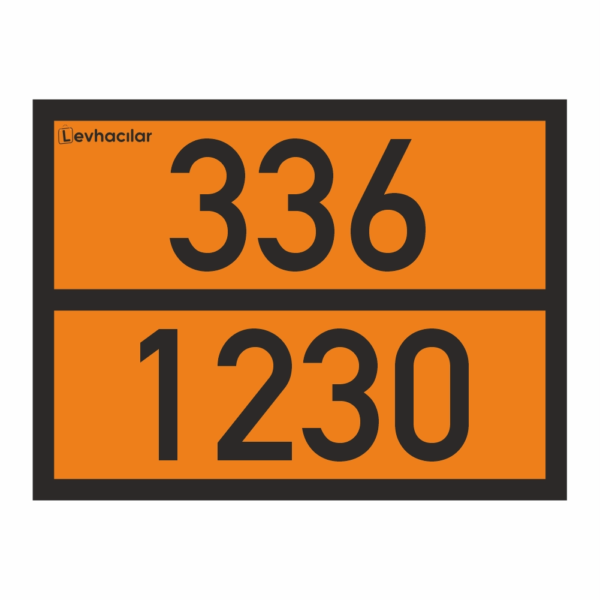 336-1230 adr levha metanol metal tabela