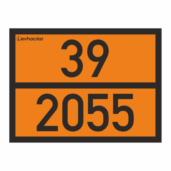 39-2055 ADR Levha Stiren Monomeri, 39-2055 turuncu metal plaka