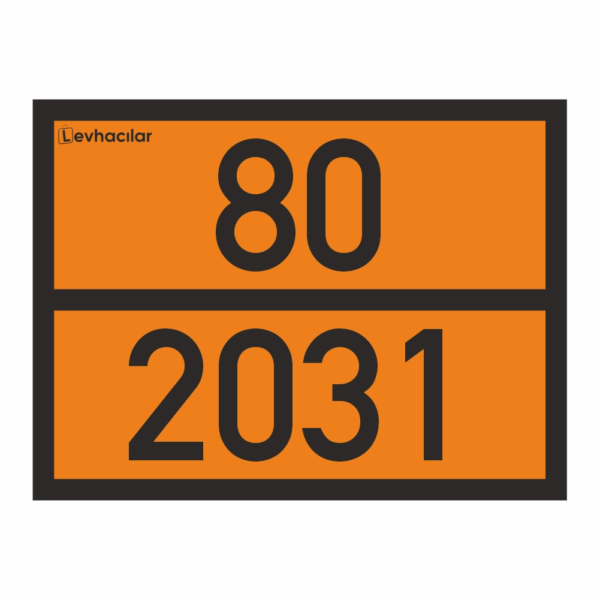 80-2031 ADR Levha Nitrik Asit İşareti