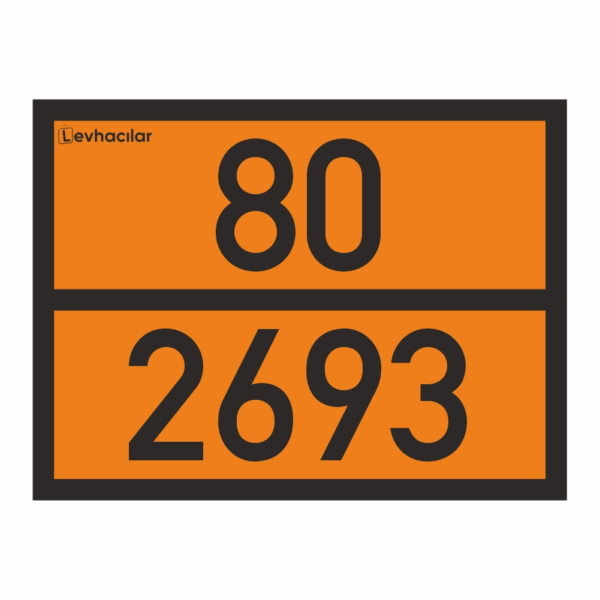 80-2693 ADR Levha - Bisülfitler Sulu Çözelti Taşıma Tabelası