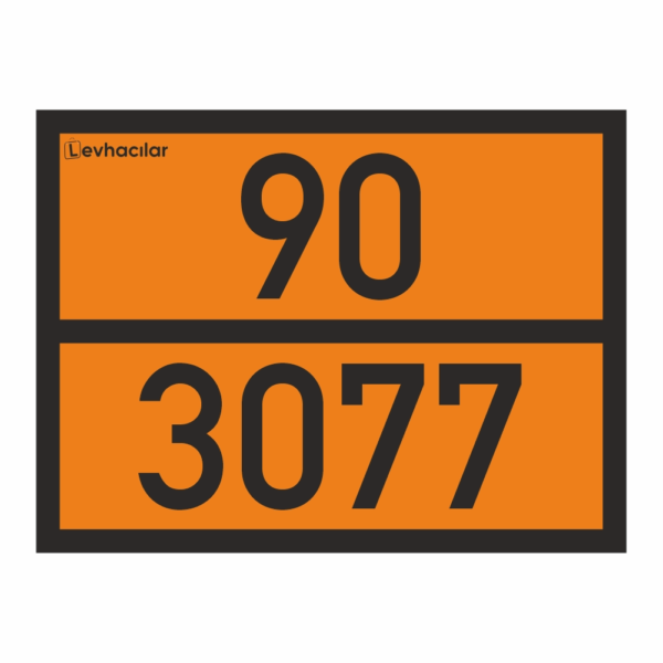 90-3077 ADR Levha - Çevre İçin Tehlikeli Madde Taşıyan Araç İşareti